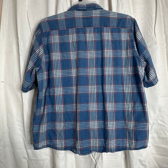 Wrangler Button Down Short Sleeve Denim Shirt - Vintage size: XXL - Picture 2 of 12